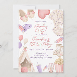 Slumber Pajama Party Invitation