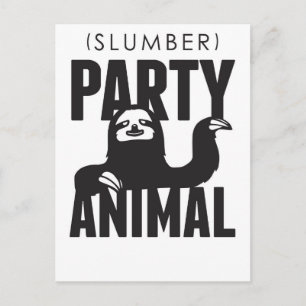 Slumber Party Animal Postcard