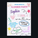 Slumber Party Birthday Girls Tween Teen Kids Invitation<br><div class="desc">Slumber Party Birthday Girls Tween Teen Kids</div>
