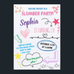 Slumber Party Birthday Girls Tween Teen Kids Invitation<br><div class="desc">Slumber Party Birthday Girls Tween Teen Kids</div>