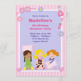 Slumber Party Birthday Invitation