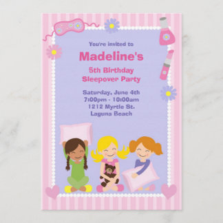 Slumber Party Birthday Invitation