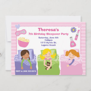 Slumber Party Birthday Invitation