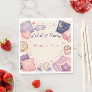 Slumber Party Birthday Lunch Napkins