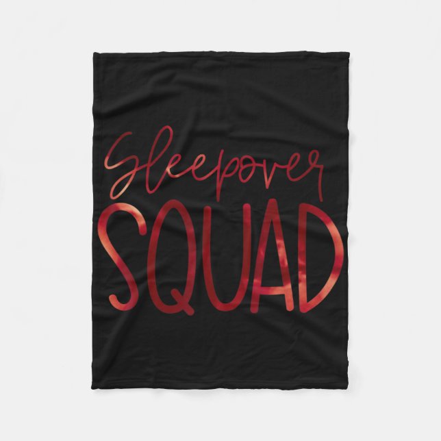 Slumber Party Crew Sleepover Squad Pajama Hallowee Fleece Blanket (Front)
