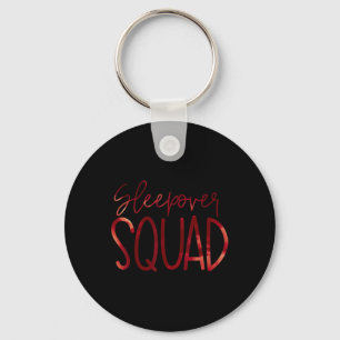 Slumber Party Crew Sleepover Squad Pajama Hallowee Key Ring