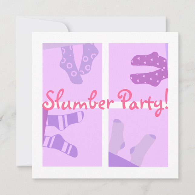 Slumber party invitation (Front)
