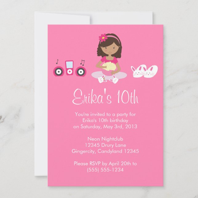 Slumber Party Invitation (Front)