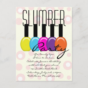 Slumber Party Invitation Postcard