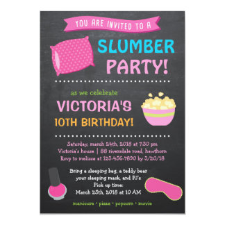 cute sleepover invitations