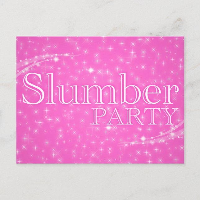 slumber party invitations : starshine (Front)