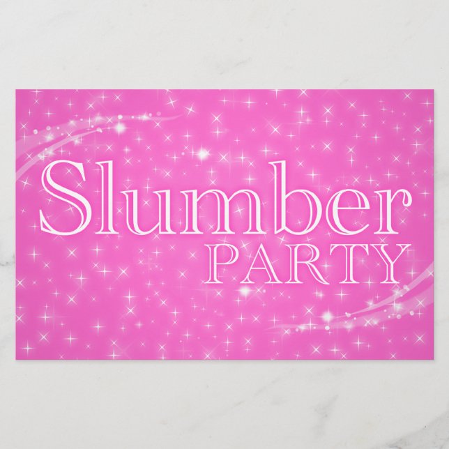 slumber party invitations : starshine (Front)