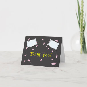 Slumber Party Pillow Fight Birthday Thank You Note