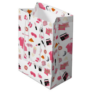 Slumber Party Pink Girl Kids Pattern Medium Gift Bag