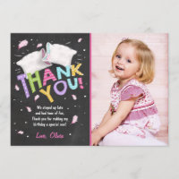 Slumber party Pyjamas Thank You Card Sleepover