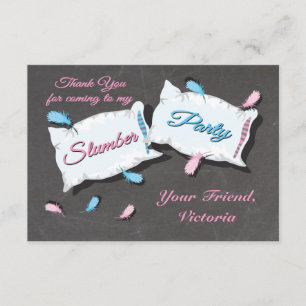Slumber Party Sleep Over thank you note card
