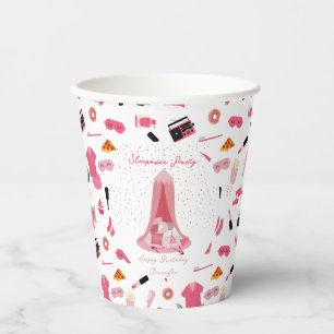 Slumber Party Sleepover Tent Kids Birthday Party Paper Cups