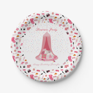 Slumber Party Sleepover Tent Kids Birthday Party Paper Plate