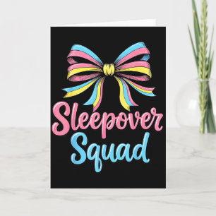 Slumber Party Squad Sleever Coquette Birthday Paja Card
