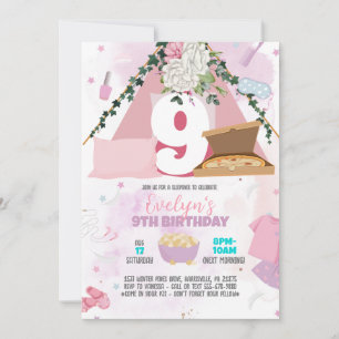 Slumber Party Template, Soft Pastels Invitation