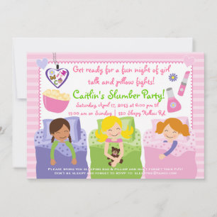 SLUMBER PARTY WITH MY FRIENDS! INVITATION