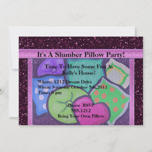 Slumber Pillow Party Invitation