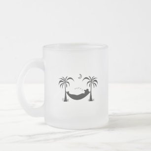 Slumbering Hammock Frosted Glass Coffee Mug