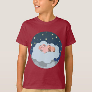 Slumbering Piglets cartoon Children T-shirt
