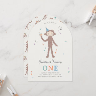 Slumberkins Bigfoot First Birthday Invitation