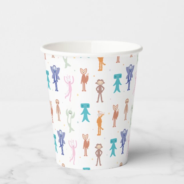 Slumberkins Character Birthday Pattern  Paper Cups (Left)