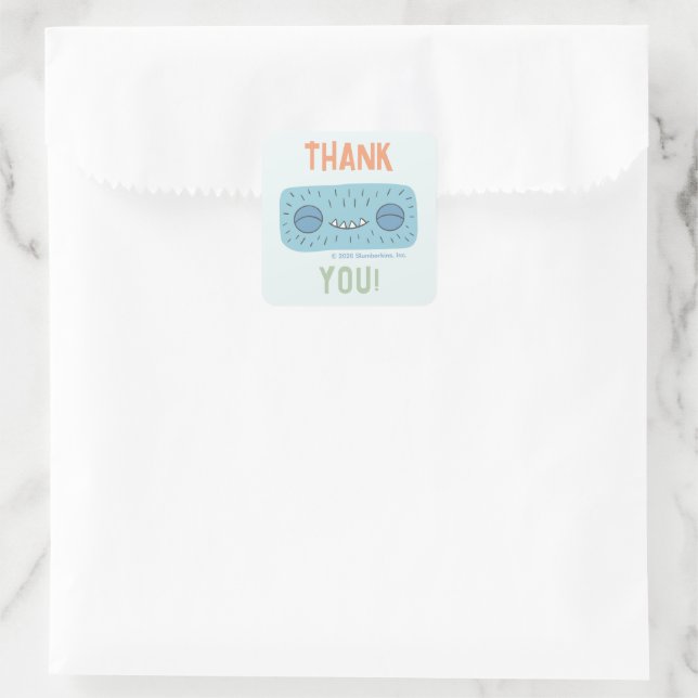 Slumberkins Hammerhead Thank You Square Sticker (Bag)