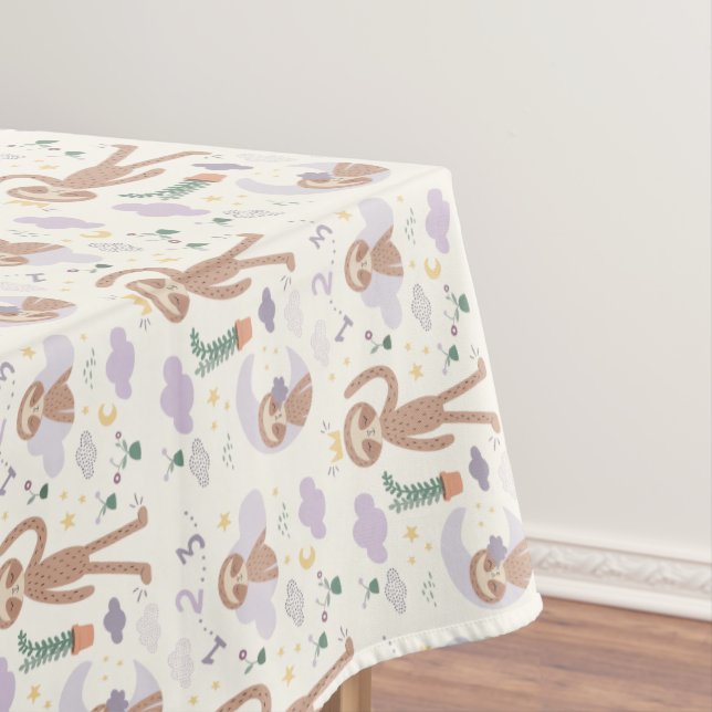 Slumberkins Sloth Birthday Tablecloth (In Situ)