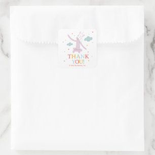 Slumberkins Unicorn Thank You Square Sticker