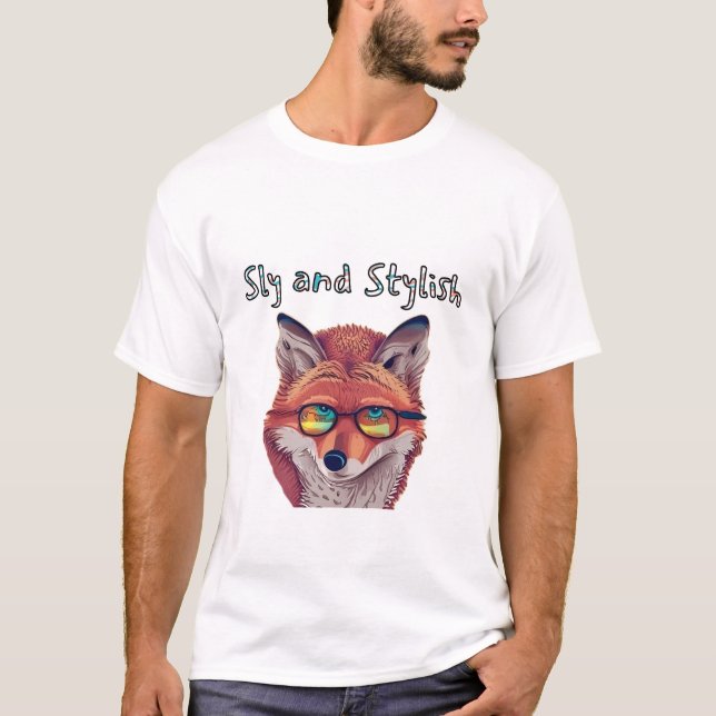 Sly and Stylish fox T-Shirt (Front)