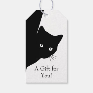 Sly Black Cat A Gift for You Tags