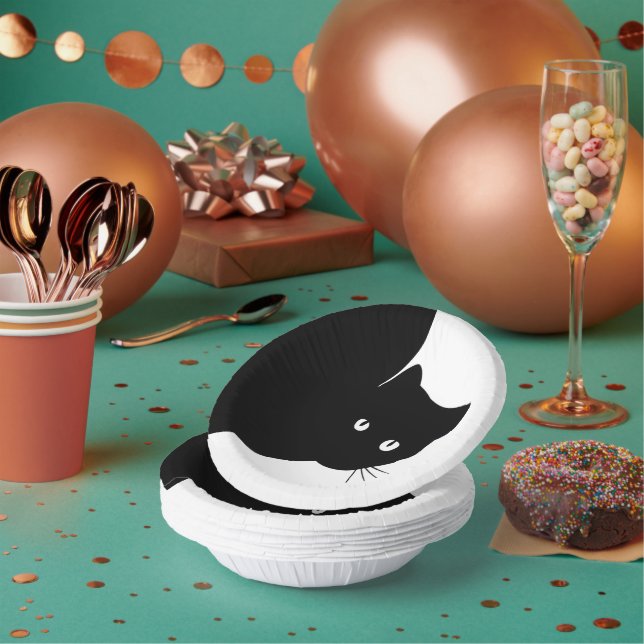 Sly Black Cat Paper Plate (Multi)