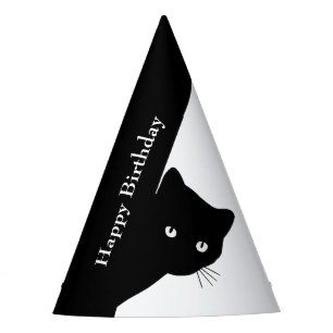 Sly Black Cat Party Hat