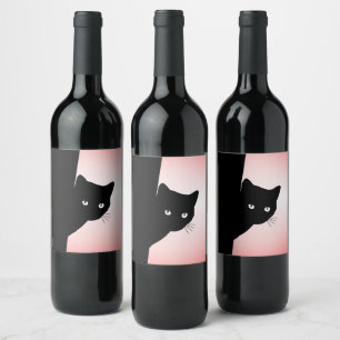 Sly Black Cat Pink Wine Label