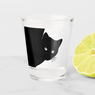 Sly Black Cat Shot Glass