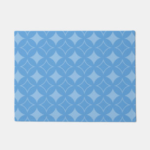 Sly blue shippo pattern doormat