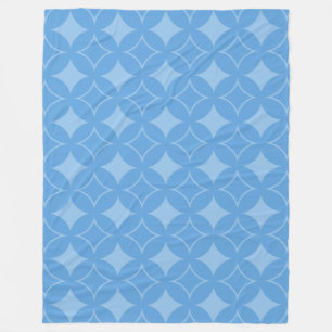 Sly blue shippo pattern fleece blanket