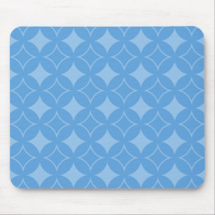 Sly blue shippo pattern mouse mat