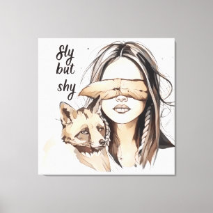 Sly But Shy Canvas Print