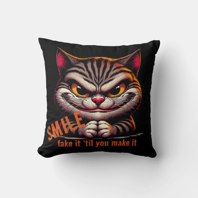 Sly Cat Cushion (Front)
