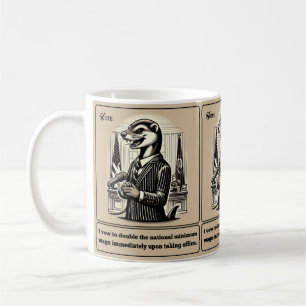 Sly Deals: The Crafty Weasel Politician  Coffee Mug