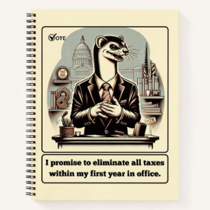 Sly Deals: The Crafty Weasel Politician  Notebook