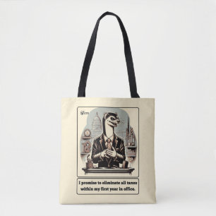 Sly Deals: The Crafty Weasel Politician Tote Bag