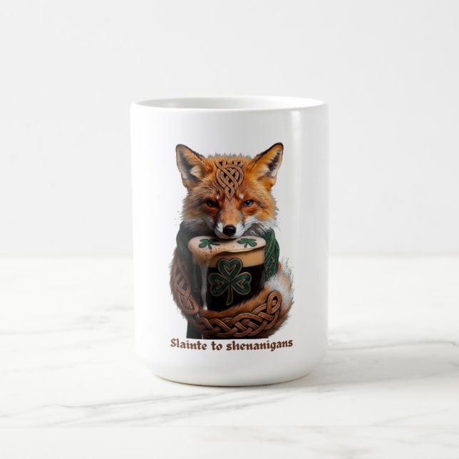 Sly Emerald Fox Toast T-Shirt  Coffee Mug (Center)