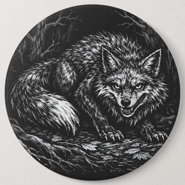 Sly Forest Fox — by BurnsInHell 6 Cm Round Badge (Front)