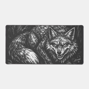 Sly Forest Fox — by BurnsInHell Desk Mat